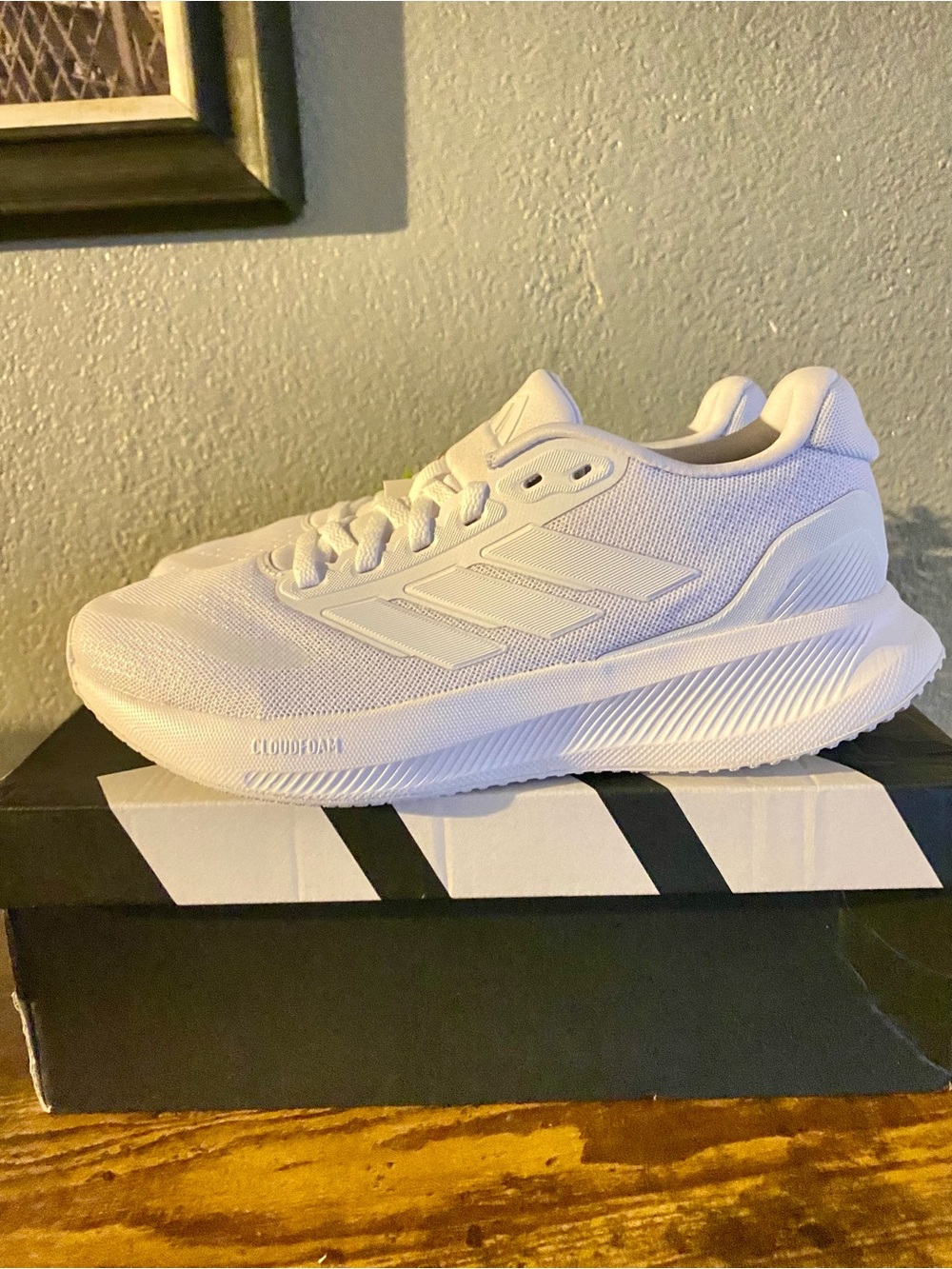 Adidas White Runfalcon Lightweight Sneakers